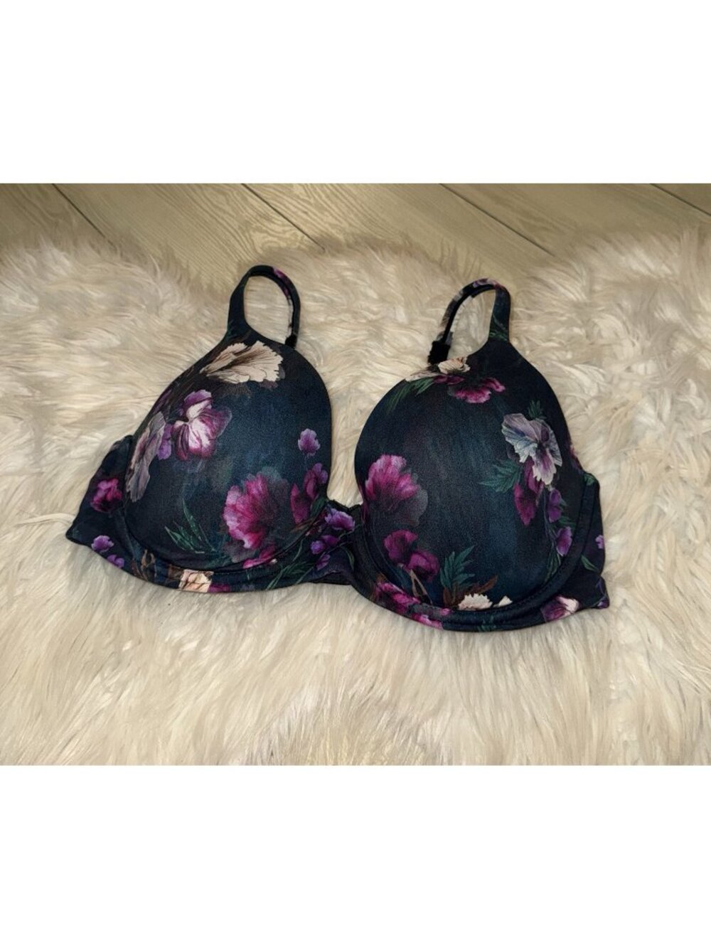 Soma Embraceable Perfect Coverage Bra Lined Floral UW Womens 36DD Multi-Color